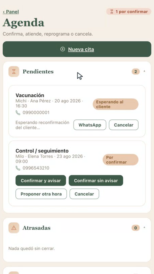 Agenda del día en Pranah